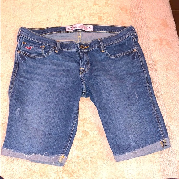 Hollister Pants - Hollister Distressed Cuffed Bermuda Shorts Sz 5